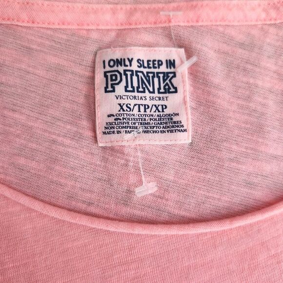 Pink by Victoria's Secret Women's Coral Sleepwear Comfort Pajama Tee Size XS - Picture 3 of 14